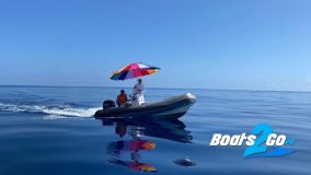 a small boat in a body of water