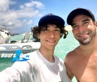 a couple of people posing for the camera