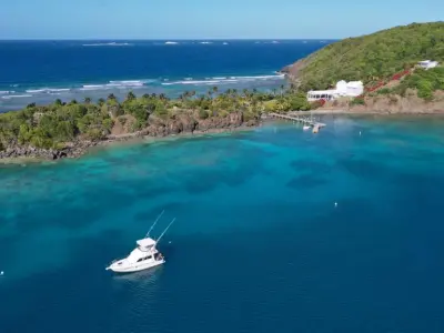an island in the middle of a body of water